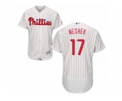Men's Majestic Philadelphia Phillies #17 Pat Neshek White Flexbase Authentic Collection MLB Jersey