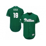 Men's Majestic Philadelphia Phillies #19 John Kruk Green Celtic Flexbase Authentic Collection MLB Jersey Men's Majestic Philadelphia Phillies #19 John Kruk Green Celtic Flexbase Authentic Collection MLB Jersey