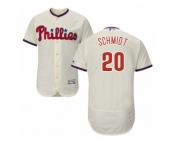 Men's Majestic Philadelphia Phillies #20 Mike Schmidt Cream Flexbase Authentic Collection MLB Jersey