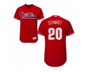 Men's Majestic Philadelphia Phillies #20 Mike Schmidt Red Flexbase Authentic Collection MLB Jersey