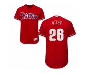 Men's Majestic Philadelphia Phillies #26 Chase Utley Red Flexbase Authentic Collection MLB Jersey