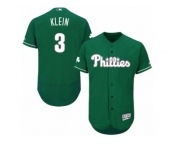 Men's Majestic Philadelphia Phillies #3 Chuck Klein Green Celtic Flexbase Authentic Collection MLB Jersey
