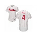 Men's Majestic Philadelphia Phillies #4 Jimmy Foxx White Red Strip Flexbase Authentic Collection MLB Jersey Men's Majestic Philadelphia Phillies #4 Jimmy Foxx White Red Strip Flexbase Authentic Collection MLB Jersey