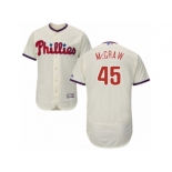 Men's Majestic Philadelphia Phillies #45 Tug McGraw Cream Flexbase Authentic Collection MLB Jersey Men's Majestic Philadelphia Phillies #45 Tug McGraw Cream Flexbase Authentic Collection MLB Jersey