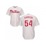 Men's Majestic Philadelphia Phillies #54 Matt Harrison Authentic White Red Strip Home Cool Base MLB Jersey Men's Majestic Philadelphia Phillies #54 Matt Harrison Authentic White Red Strip Home Cool Base MLB Jersey