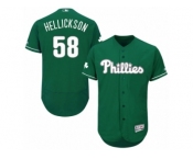 Men's Majestic Philadelphia Phillies #58 Jeremy Hellickson Green Celtic Flexbase Authentic Collection MLB Jersey