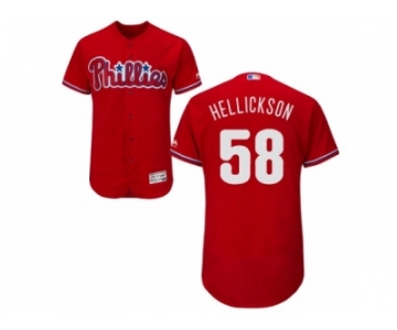 Men's Majestic Philadelphia Phillies #58 Jeremy Hellickson Red Flexbase Authentic Collection MLB Jersey