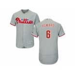 Men's Majestic Philadelphia Phillies #6 Ryan Howard Grey Flexbase Authentic Collection MLB Jersey Men's Majestic Philadelphia Phillies #6 Ryan Howard Grey Flexbase Authentic Collection MLB Jersey