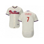 Men's Majestic Philadelphia Phillies #7 Maikel Franco Cream Flexbase Authentic Collection MLB Jersey Men's Majestic Philadelphia Phillies #7 Maikel Franco Cream Flexbase Authentic Collection MLB Jersey