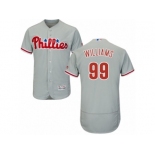 Men's Majestic Philadelphia Phillies #99 Mitch Williams Grey Flexbase Authentic Collection MLB Jersey Men's Majestic Philadelphia Phillies #99 Mitch Williams Grey Flexbase Authentic Collection MLB Jersey