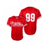 Men's Mitchell and Ness Philadelphia Phillies #99 Mitch Williams Replica Red Throwback MLB Jersey Men's Mitchell and Ness Philadelphia Phillies #99 Mitch Williams Replica Red Throwback MLB Jersey