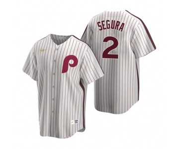 Men's Nike Philadelphia Phillies #2 Jean Segura White Cooperstown Collection Home Stitched Baseball Jersey