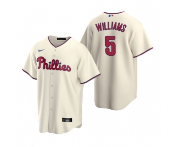 Men's Nike Philadelphia Phillies #5 Nick Williams Cream Alternate Stitched Baseball Jersey