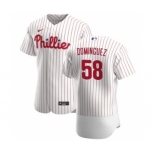Men's Nike Philadelphia Phillies #58 Seranthony Dominguez White Home 2020 Authentic Player Baseball Jersey