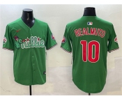 Men's Philadelphia Phillies #10 J.T. Realmuto Green Phanatic Limited Stitched Jersey
