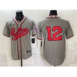 Men's Philadelphia Phillies #12 Kyle Schwarber Gray 2026 Field of Dreams Stadium Stitched Baseball Jersey Men's Philadelphia Phillies #12 Kyle Schwarber Gray 2026 Field of Dreams Stadium Stitched Baseball Jersey