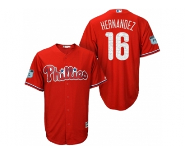 Men's Philadelphia Phillies #16 Cesar Hernandez 2017 Spring Training Cool Base Stitched MLB Jersey