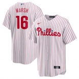 Men's Philadelphia Phillies #16 Marsh White Stitched MLB Cool Base Nike Jersey