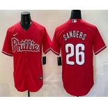 Men's Philadelphia Phillies #26 Ben Sanders Red Cool Base Stitched Jersey