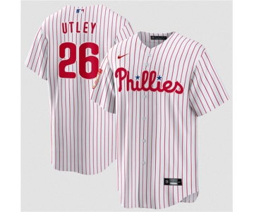Men's Philadelphia Phillies #26 Chase Utley White 2026 Cool Base Stitched Jersey