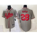 Men's Philadelphia Phillies #28 Alec Bohm Gray 2026 Field of Dreams Stadium Stitched Baseball Jersey