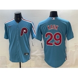 Men's Philadelphia Phillies #29 John Kruk Blue Cool Base Stitched Jersey