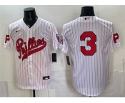 Men's Philadelphia Phillies #3 Bryce Harper White 2026 Field of Dreams Stadium Stitched Baseball Jersey Men's Philadelphia Phillies #3 Bryce Harper White 2026 Field of Dreams Stadium Stitched Baseball Jersey