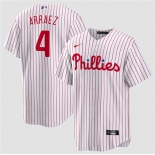 Men's Philadelphia Phillies #4 Luis Arraez White 2026 Cool Base Stitched Jersey Men's Philadelphia Phillies #4 Luis Arraez White 2026 Cool Base Stitched Jersey