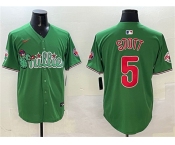 Men's Philadelphia Phillies #5 Bryson Stott Green Phanatic Limited Stitched Jersey