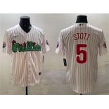 Men's Philadelphia Phillies #5 Bryson Stott White Phanatic Cool Base Stitched Jersey