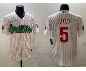 Men's Philadelphia Phillies #5 Bryson Stott White Phanatic Cool Base Stitched Jersey
