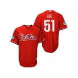 Men's Philadelphia Phillies #51 Carlos Ruiz 2017 Spring Training Cool Base Stitched MLB Jersey Men's Philadelphia Phillies #51 Carlos Ruiz 2017 Spring Training Cool Base Stitched MLB Jersey