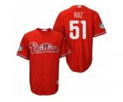 Men's Philadelphia Phillies #51 Carlos Ruiz 2017 Spring Training Cool Base Stitched MLB Jersey