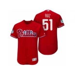 Men's Philadelphia Phillies #51 Carlos Ruiz 2017 Spring Training Flex Base Authentic Collection Stitched Baseball Jersey Men's Philadelphia Phillies #51 Carlos Ruiz 2017 Spring Training Flex Base Authentic Collection Stitched Baseball Jersey