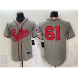 Men's Philadelphia Phillies #61 Cristopher Sánchez Gray 2026 Field of Dreams Stadium Stitched Baseball Jersey Men's Philadelphia Phillies #61 Cristopher Sánchez Gray 2026 Field of Dreams Stadium Stitched Baseball Jersey