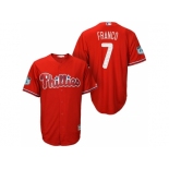 Men's Philadelphia Phillies #7 Maikel Franco 2017 Spring Training Cool Base Stitched MLB Jersey Men's Philadelphia Phillies #7 Maikel Franco 2017 Spring Training Cool Base Stitched MLB Jersey