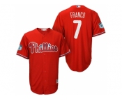 Men's Philadelphia Phillies #7 Maikel Franco 2017 Spring Training Cool Base Stitched MLB Jersey