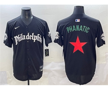 Men's Philadelphia Phillies Black Gothic Phanatic Vapor Limited Stitched Jersey