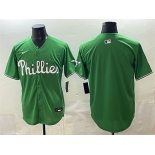 Men's Philadelphia Phillies Blank Green Limited Stitched Jersey