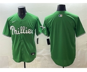 Men's Philadelphia Phillies Blank Green Limited Stitched Jersey
