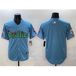 Men's Philadelphia Phillies Blank Light Blue Phanatic Limited Stitched Jersey