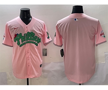 Men's Philadelphia Phillies Blank Pink Phanatic Limited Stitched Jersey