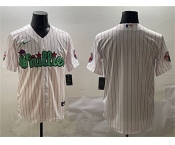 Men's Philadelphia Phillies Blank White Phanatic Cool Base Stitched Jersey