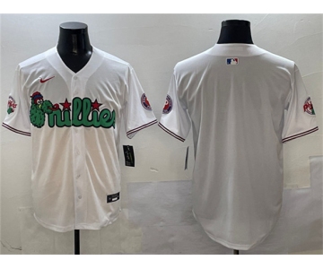 Mens Philadelphia Phillies Blank White Phanatic Limited Stitched Jersey