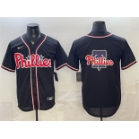 Men's Philadelphia Phillies Team Big Logo 2026 Fashion Replica Black Out Stitched Baseball Jersey Men's Philadelphia Phillies Team Big Logo 2026 Fashion Replica Black Out Stitched Baseball Jersey