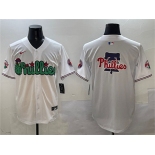 Mens Philadelphia Phillies Team Big Logo White Phanatic Limited Stitched Jersey