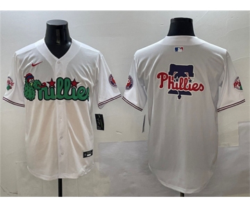 Men's Philadelphia Phillies Team Big Logo White Phanatic Limited Stitched Jersey