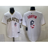Men's Pittsburgh Pirates #6 Konnor Griffin White USA 250 Fourth of July Stitched Baseball Jersey Men's Pittsburgh Pirates #6 Konnor Griffin White USA 250 Fourth of July Stitched Baseball Jersey