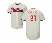 Philadelphia Phillies #21 Clay Buchholz Cream Flexbase Authentic Collection MLB Jersey Philadelphia Phillies #21 Clay Buchholz Cream Flexbase Authentic Collection MLB Jersey
