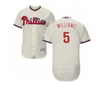 Philadelphia Phillies #5 Nick Williams Cream Flexbase Authentic Collection MLB Jersey